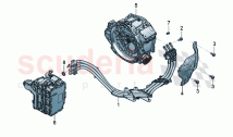 High voltage wiring set for traction motor