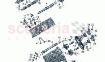 camshaft, valves camshaft adjuster unit Position sensor