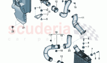 Charge air cooler Air guide for charge air cooler