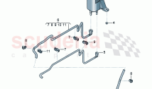 vapour container for activated charcoal canister ventilation for fuel tank