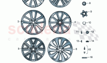 Aluminium rim Hub cap