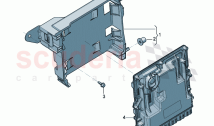 Control unit for petrol engine Retainer for control unit