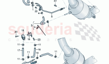 Control line with pressure difference sender Bracket for diff. pressure sensor