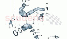 Pre-catalyst Exhaust pipe with catalyst