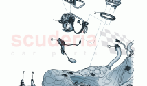 Fuel delivery module with fuel filter Control unit for fuel pump