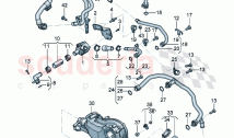 Coolant hoses and pipes Engine