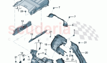 Air guide channel heat deflector plate For exhaust system