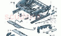 Seat frame (electrically adjustable)