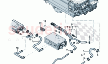 Coolant cooling system For vehicles with hybrid drive Underbody Luggage compartmen&hellip;