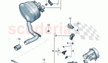Rear silencer with exhaust flap Trim for exhaust tail pipe