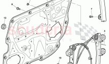 window lifter, guide channels, window slot seal for door