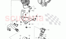 secondary air pump, secondary air control valve, pipes and hoses for purge system