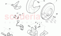 brake caliper, splash shield for brake disc, for vehicles with ceramic, brake disc