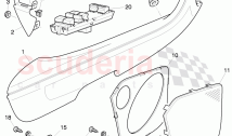 armrest for door trim panel, trim for switch, loudspeaker grille, D - MJ 2009>>
