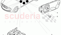 electrical parts for seat, and backrest adjustment