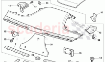 trim for parcel shelf, rear