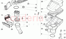 air cleaner with connecting, parts, mass air flow sensor