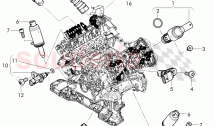 switches and senders on engine, control flap