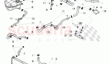 Coolant hoses and pipes, Engine bay, F >> 3W-7-051 258