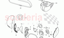 rear view mirror, rear view mirror inner
