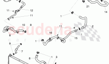 Coolant hoses and pipes, Engine bay, F 3W-7-051 259>>, F ZA-A-062 461>>