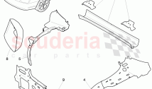end plate, reinforcement for taillight, aperture