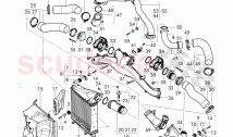 charge air cooler, air duct for charge, air cooler, pressure hose