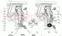 brake and acc. pedal assembly, F >> 3W-C-072 140