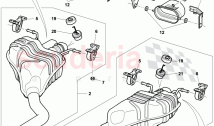 Exhaust muffler with exhaust flap, Exhaust pipe tips, D - MJ 2008>>