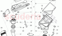 air cleaner with connecting, parts, mass air flow sensor, D >> - MJ 2015