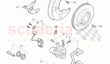 brake disc, splash shield for brake disc, brake caliper, D >> - MJ 2014