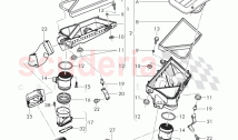 air cleaner with connecting, parts, mass air flow sensor