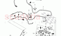 container for activated, charcoal canister, ventilation for fuel tank
