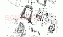 seat, backrest cushion with cover, headrest