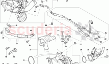 Exhaust gas turbocharger, oil return line, oil pressure line, F >> 3W-5-028 804
