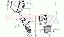 air cleaner with connecting, parts, mass air flow sensor
