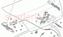 fasteners, for flap, rear, F 3W-6-038 070>>, F ZA-A-062 464>>