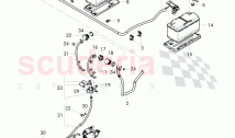 harness for battery +/-, Wire harness for starter and alternator with ground, wire