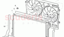 Coolant radiator, Coolant expansion tank, air duct, F 3W-6-039 273>> 3W-7-041 092