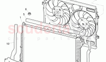 Coolant radiator, Coolant expansion tank, air duct, F 3W-6-039 273>> 3W-7-041 092