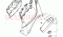 armrest, trim panel for rear panel
