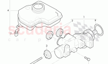 brake master cylinder with attachment parts