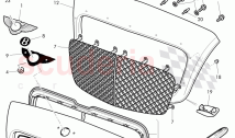 radiator grille, Badges, D - MJ 2007>>, F >> 3W-8-059 352