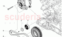 Alternator, connecting and mounting parts, for alternator, v-ribbed belt, tensioni&hellip;