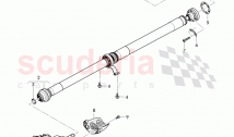 propeller shaft 2-piece with intermediate bearing, for 8-speed automatic gearbox