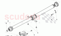 propeller shaft 2-piece with intermediate bearing, for 8-speed automatic gearbox