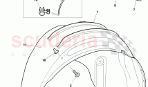wheelhouse protector, fuel filler door