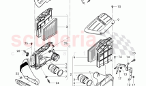 air cleaner with connecting, parts, F 3W-G-053 204>>, F ZA-G-053 204>>