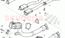 front catalyst, exhaust pipe with catalyst, and adapters, exhaust pipe, D - MJ 200&hellip;