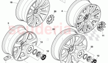 alloy wheel, F 3W-9-059 521>>, F ZA-A-062 461>>